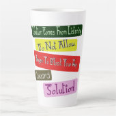 「ソリューションへの道」かわいいデザイン。買今 カフェラテマグ (正面)