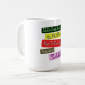 「ソリューションへの道」かわいいデザイン。買今 コーヒーマグカップ (正面左)