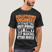 ソリューションエンジニアおもしろいクール Tシャツ (正面)