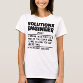 ソリューションエンジニア名詞専門問題ソルバ Tシャツ (正面)