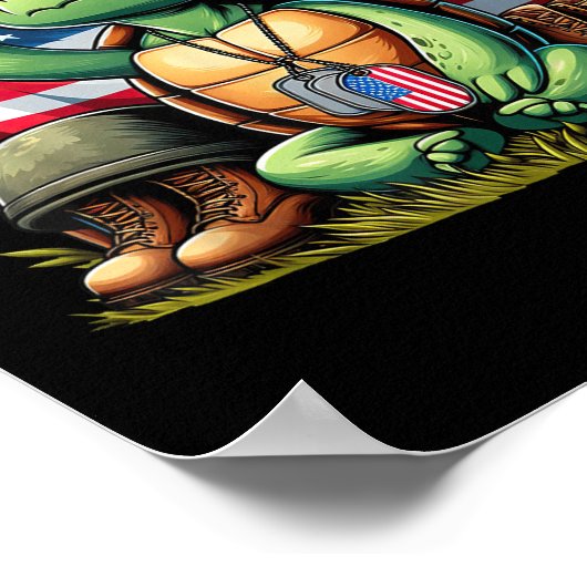 ソリュートタートアメリカンアメリカ国旗のメモリアルデー4th O ポスター (角)