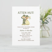 ソルジャーアンドブライドウェディングシャワー招待状 招待状 (スタンド正面)