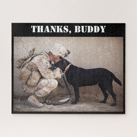 ソルジャーインコンバットギア&軍隊ドッグ ジグソーパズル (横)