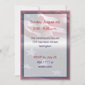 ソルジャーウェルカムホームパーティの招待状 招待状 (裏面)