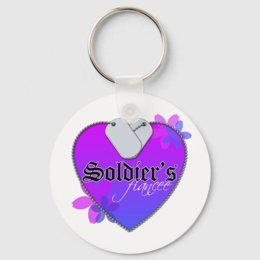ソルジャーズフィアンセハート型軍隊ドッグタグ キーホルダー (正面)