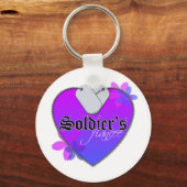 ソルジャーズフィアンセハート型軍隊ドッグタグ キーホルダー (正面)
