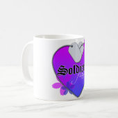 ソルジャーズフィアンセハート型軍隊ドッグタグ コーヒーマグカップ (正面左)