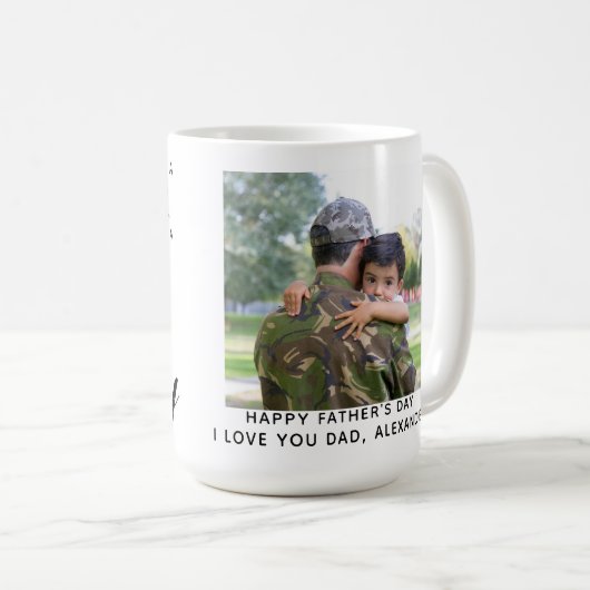 ソルジャーヒーロー軍隊ダディーファーズデイフォト コーヒーマグカップ (正面右)