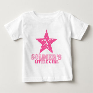 ソルジャー小さな女の子 ベビーTシャツ