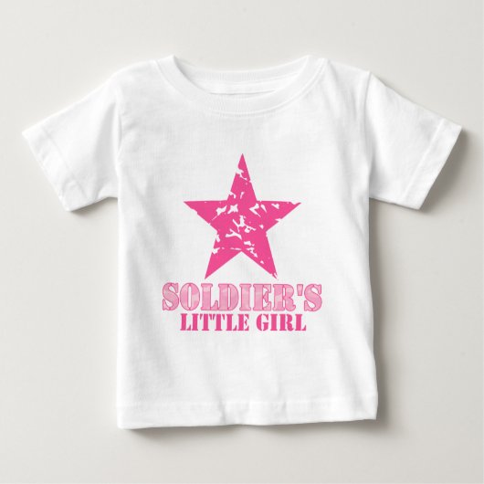ソルジャー小さな女の子 ベビーTシャツ (正面)