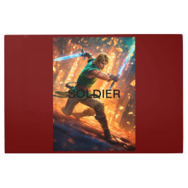 ソルジャ素晴らしーメタルウォールアート – 36インチx 24インチ メタルプリント