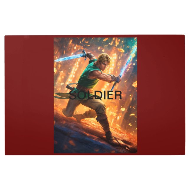 ソルジャ素晴らしーメタルウォールアート – 36インチx 24インチ メタルプリント (正面)