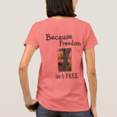 ソルジャ落ちたーサポートと認識度 Tシャツ (裏面)