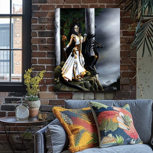 ソルセレスボラックドラゴンファンタジーホワイト ポスター