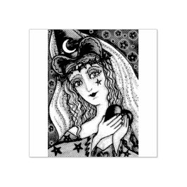 ソルセレス、ゴシックハロウィーン魔女ゴム印 ラバースタンプ