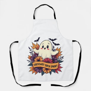 ソルタスウィートソルタハ不気味ロウィーン幽霊秋ラブ エプロン