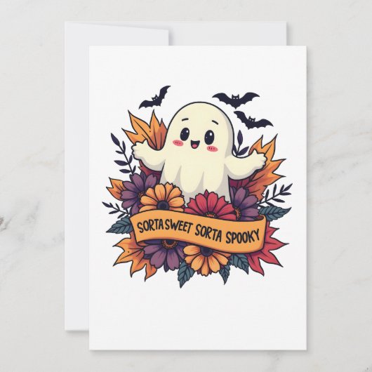 ソルタスウィートソルタハ不気味ロウィーン幽霊秋ラブ サンキューカード (正面)