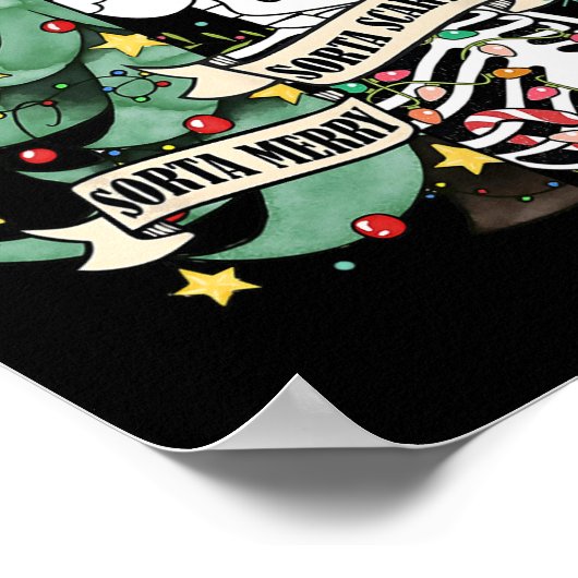 ソルタメリーソルタ怖いスケルトン雪クリスマスXm ポスター (角)