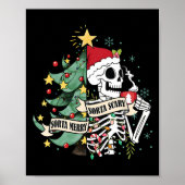 ソルタメリーソルタ怖いスケルトン雪クリスマスXm ポスター (正面)