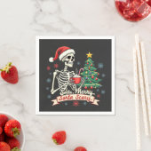 ソルタメリーソルタ怖い不気味骨格クリスマス スタンダードカクテルナプキン (インサイチュ)