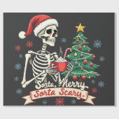 ソルタメリーソルタ怖い不気味骨格クリスマス ラッピングペーパー (フラット)