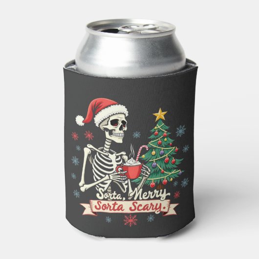 ソルタメリーソルタ怖い不気味骨格クリスマス 缶クーラー (缶正面)