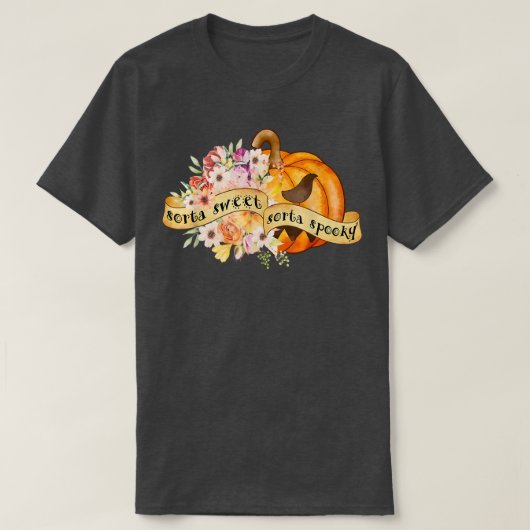 ソルタ不気味スイートソルタ花ジャックO' Lantern H Tシャツ (デザイン正面)