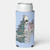 「ソルタ怖いソルタ」メリークリスマススケルトン スリム缶クーラー (Seltzer正面)