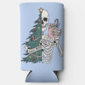 「ソルタ怖いソルタ」メリークリスマススケルトン スリム缶クーラー (正面)