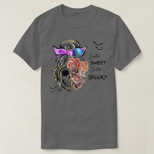 ソルタ甘いソルタ不気味フラワーメッシーブおもしろいンM Tシャツ (デザイン正面)