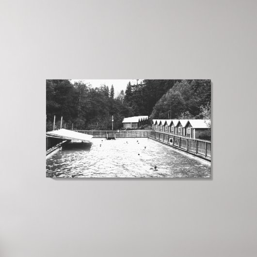 ソルダックホット春、WAスイミングプール写真 キャンバスプリント (正面)