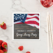 ソルダーゴー遠くにパーティー米国国旗の軍隊ナプキンス スタンダードカクテルナプキン (インサイチュ)
