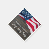 ソルダーゴー遠くにパーティー米国国旗の軍隊ナプキンス スタンダードカクテルナプキン (角)