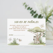 ソルテオ・デ・パニエール赤ちゃんシャワーカード サンキューカード (スタンド正面)