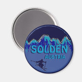 ソルデンオーストリアのブルーテーマのロゴマグネット マグネット (正面/裏面)