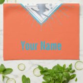 ソルデンチロルレトロスキーヤーヴィンテージスキーホリデー キッチンタオル (折り畳み)