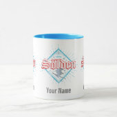 ソルデンチロルレトロスキーヤーヴィンテージスキーホリデー マグカップ (中央)