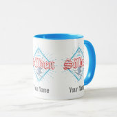 ソルデンチロルレトロスキーヤーヴィンテージスキーホリデー マグカップ (正面右)