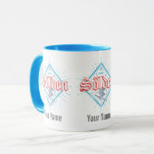 ソルデンチロルレトロスキーヤーヴィンテージスキーホリデー マグカップ (正面左)