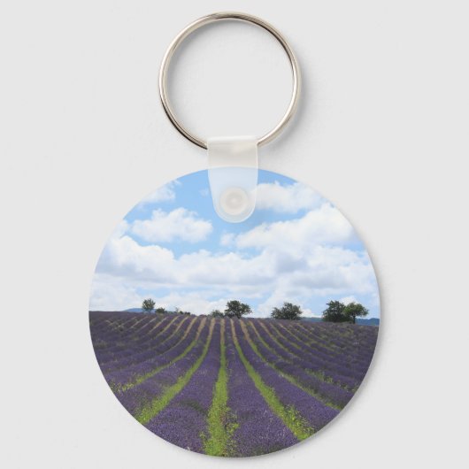 ソルトの近くの紫色のラベンダー畑 キーホルダー (正面)