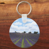 ソルトの近くの紫色のラベンダー畑 キーホルダー (正面)