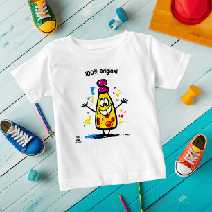 ソルトよくはしゃぐシェーカー漫画 – おもしろいとカスタマイズ可能 ベビーTシャツ