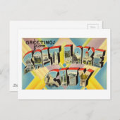 ソルトカラフルレイクシティからのヴィンテージの挨拶 ポストカード (正面/裏面)