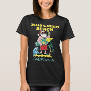 ソルトクリークビーチカリフォルニアサンタクリスマスサーフィン Tシャツ