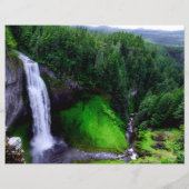 ソルトクリーク滝オレゴン州スクラップブック紙 (裏面)