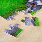 ソルトクリーク滝オレゴン。クリスマスの挨拶 ジグソーパズル (側面)