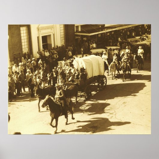 ソルトグラスレイルでダウンタウンヒューストンを通るテキサス ポスター (正面)