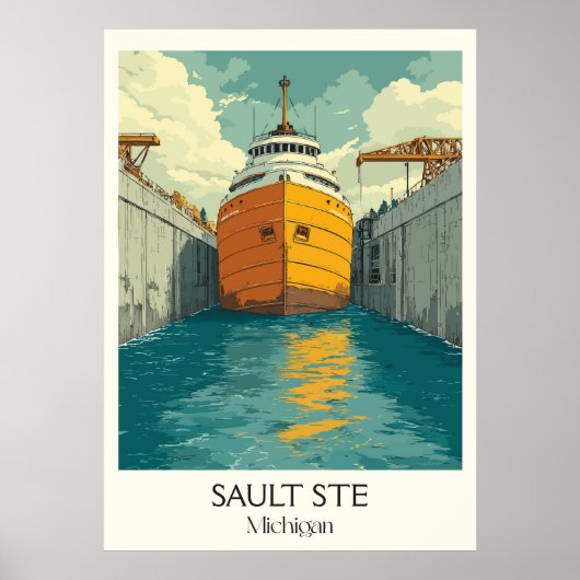 ソルトステ。マリーMIヴィンテージスロック船アート ポスター (正面)