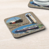 ソルトステ。6台のプラスチック製コースターをセットしたマリー コースター (左側)