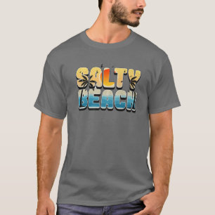 ソルトビーチサンシャインパームツリービーチサマーファミリー Tシャツ